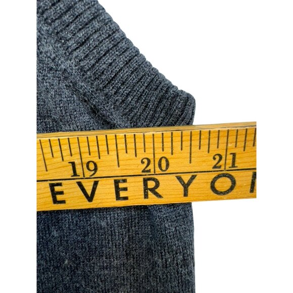 Pronto Uomo Mens  V-Neck Sweater Vest XL Dark Gray 100% Merino Wool Grandpacore - Picture 6 of 9